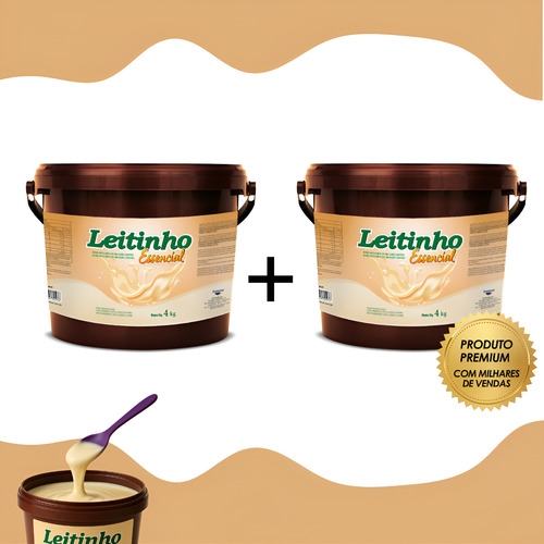 Kit 2 Recheio Leitinho 4kg Doremus Uso Profissional