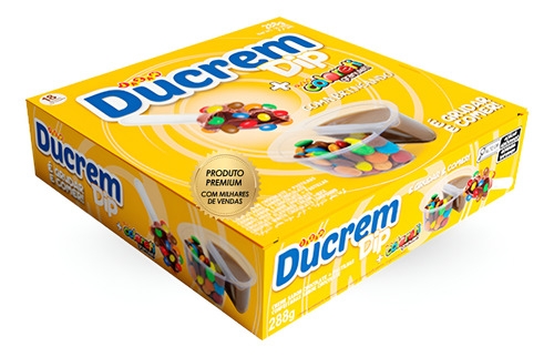 Kit 3 Sobremesa Individual Ducrem Dip Creme E Confete 12x24g