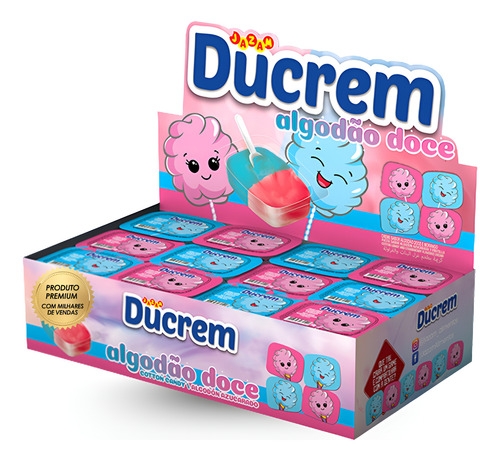 Ducrem Algodão Doce Creme Pronto 18 Un 25g Com Colher