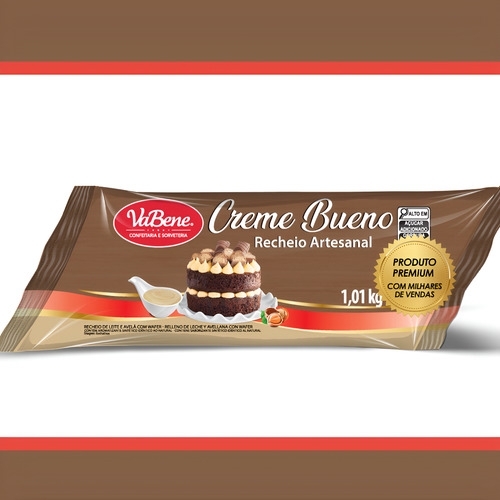 Creme Bueno Vabene Recheio Artesanal 1,01kg Alta Qualidade