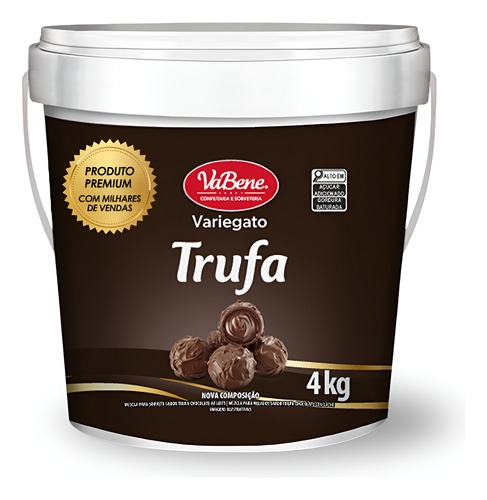 Variegato Trufa Vabene 4kg Creme Pronto Para Sorvete