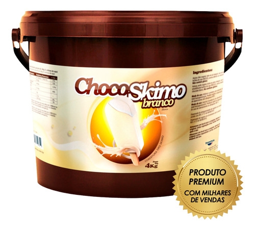 Cobertura Skimo Branco Profissional 4kg Bolos E Trufas Branco