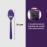 Colher Sobremesa Plástica Roxa Açaí 19cm 1000 Unidades Roxo