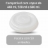 TAMPA PLÁSTICA PLÁSTICO PS COM X PARA COPO 440/660ML KOPUS